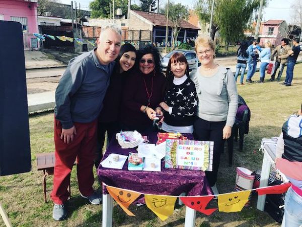 Valerie with the team from the Health Center